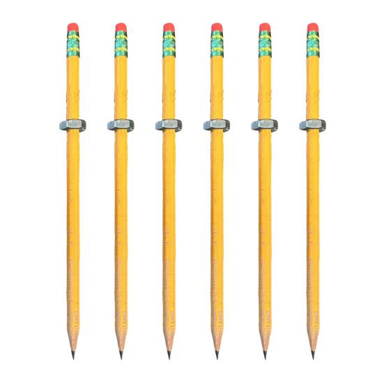 4/6/8 шт. Карандаш для снятия стресса с гайкой, деревянный карандаш с резьбой, для школьной работы, снятие тревожности, бесшумный успокаивающий вращающийся карандаш-фиджет с гайкой