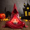 Mystic Wizard Candle Holder Halloween Hooded Cloak Tealight Holder Gothic