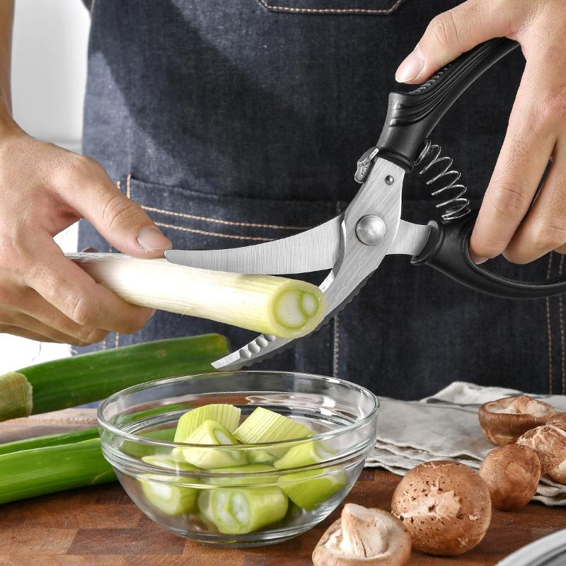 Многофункциональный 3CR14, мощные ножницы для куриных костей, бытовые кухонные ножницы для резки овощей, скалер для рыбной пасти, инструмент для резки еды