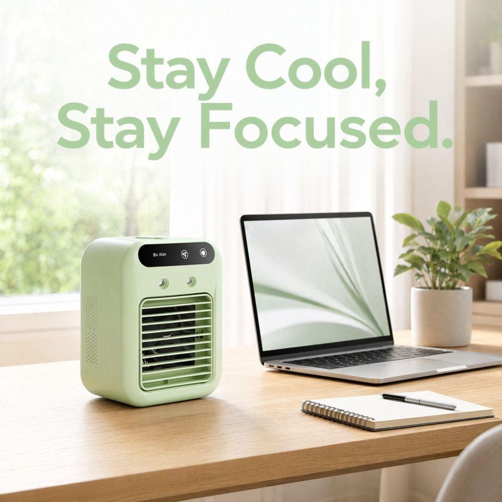 Dual Spray Portable Air Conditioner Ultrasonic Atomization USB Air Cooler Office Humidification