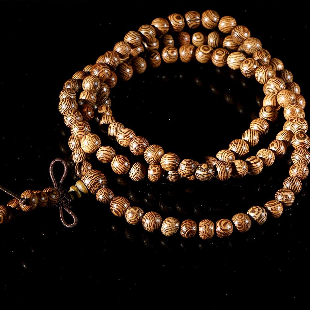 NEW Special Beads Wooden Bangle Jewelry Wenge Prayer Beads Mala Bracelet Buddha Rosary