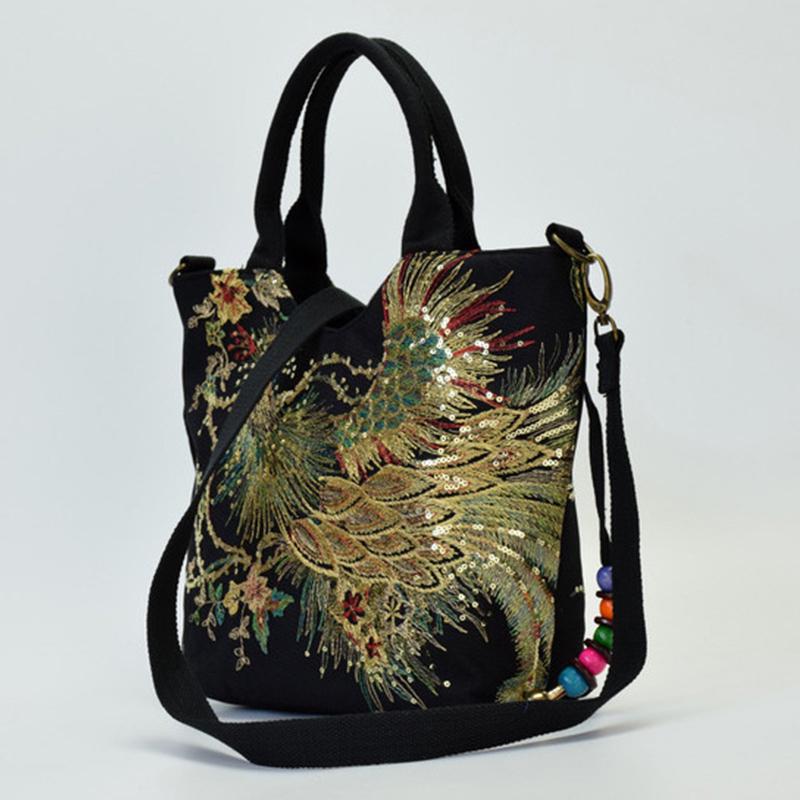 Ручная женская повседневная сумка с вышивкой