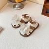 2025 Детские сандалии Летняя новинка Девочка Пляжная обувь Противоскользящие Туфли принцессы для девочки Объемные Детские сандалии Универсальная обувь для девочки