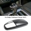 Carbon Fiber Car Gear Shift Knob Gear Head Cover Stickers Trim For Dodge Challenger/Charger 2015+ Accessories