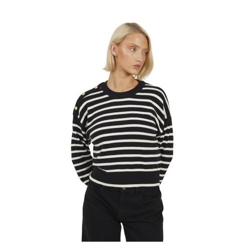 Brave Soul Womens/Ladies Stripe Cotton Crew Neck Jumper