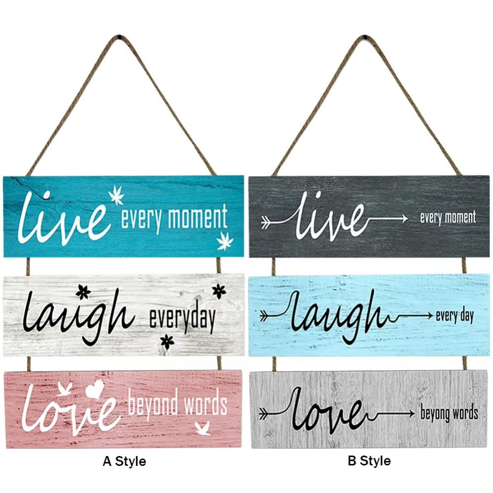 Decortive Wall Hanging Plaque Reusable Wooden Sign Mural Doorplate Welcome Sign Housewarming Gift