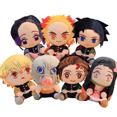 20 см Горячие Японские Плюшевые Куклы Demon Slayer Милые Аниме Kimetsu No Yaiba Камадо Тандзиро Нэдзуко Зеницу Кёджуро Игрушки Детские Подарки