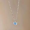 Simple Shiny Butterfly Necklace for Women Girls Clavicle Chain Trendy Choker