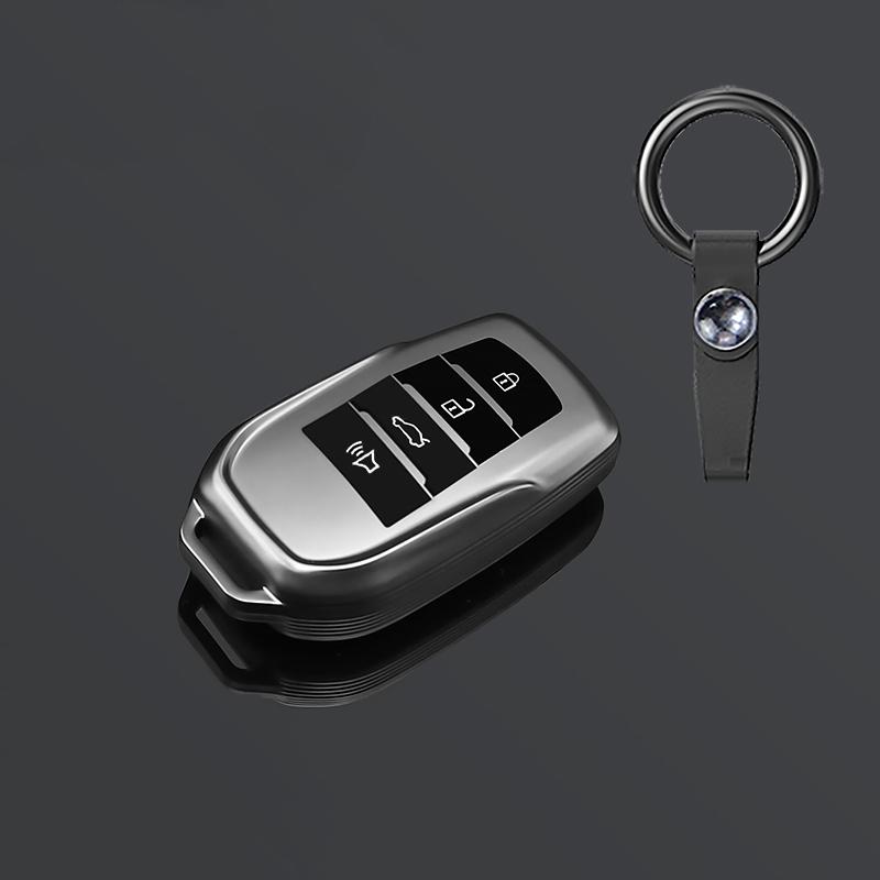 Чехол-брелок на 2/3/4 кнопки для автомобиля Toyota Rav4 Harrier Hilux Fortuner Land Cruiser Crown Highland Prado Yaris Cross Aygo X