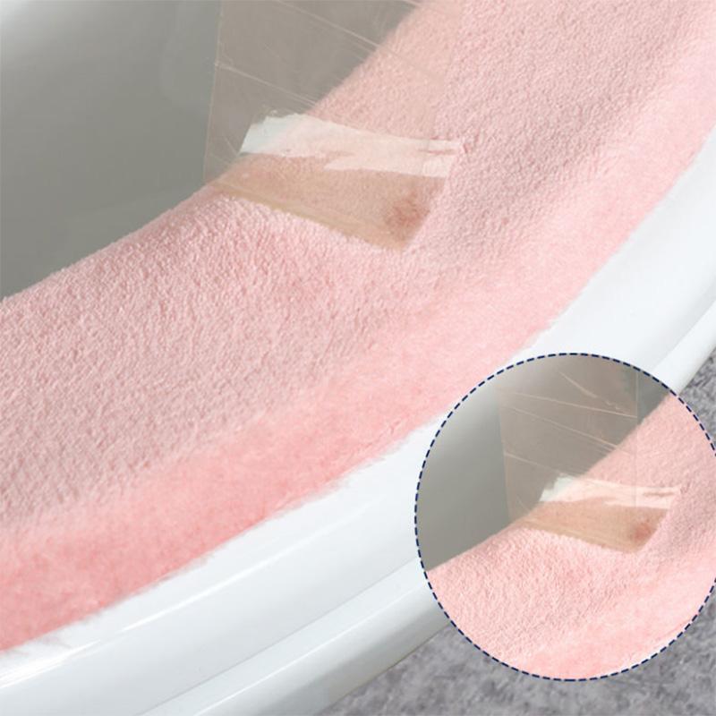 Thickened Large French Velvet Toilet Pad Soft Washer Four Seasons Universal Sticker Waterproof