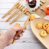 4Pcs Bamboo Toast Tongs 18cm Toaster Tong Tea Clip Tweezers Bamboo Tong for BBQ Fried Food Bread Tea Cooking Kitchen Accessories