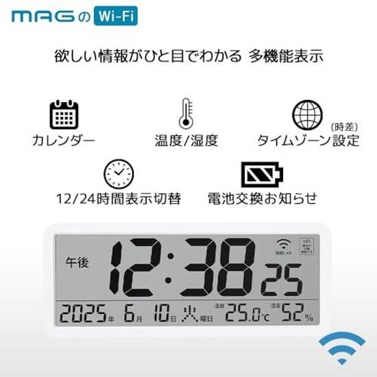 MAG Цифровой Wi-Fi Подключение Беспроводная ЛВС Часы NTP Настенный Термометр Гигрометр Измеритель Температуры и Влажности Простой Интерьер Гостиная Столешница