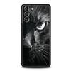 Чехол для телефона 'Кошачья линия' Черные кошки для Samsung Galaxy S26 Ultra S25 Plus S24 FE S23 S22 5G S21 S20 Черный Мягкий