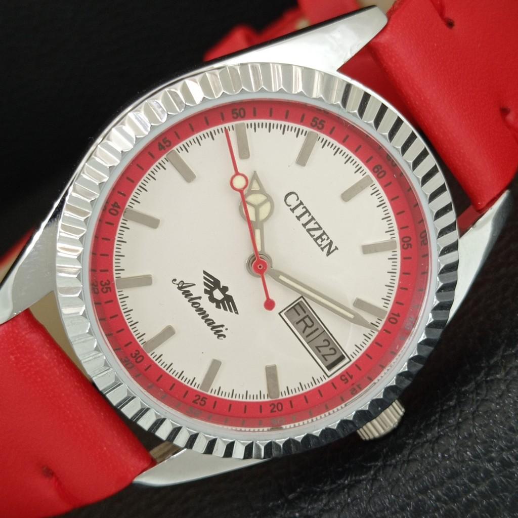 ВИНТАЖНЫЕ АВТОМАТИЧЕСКИЕ ЧАСЫ CITIZEN 8200 ВОССТАНОВЛЕННЫЕ ЯПОНСКИЕ МУЖСКИЕ БЕЛЫЙ ЦИФЕРБЛАТ a447154-1