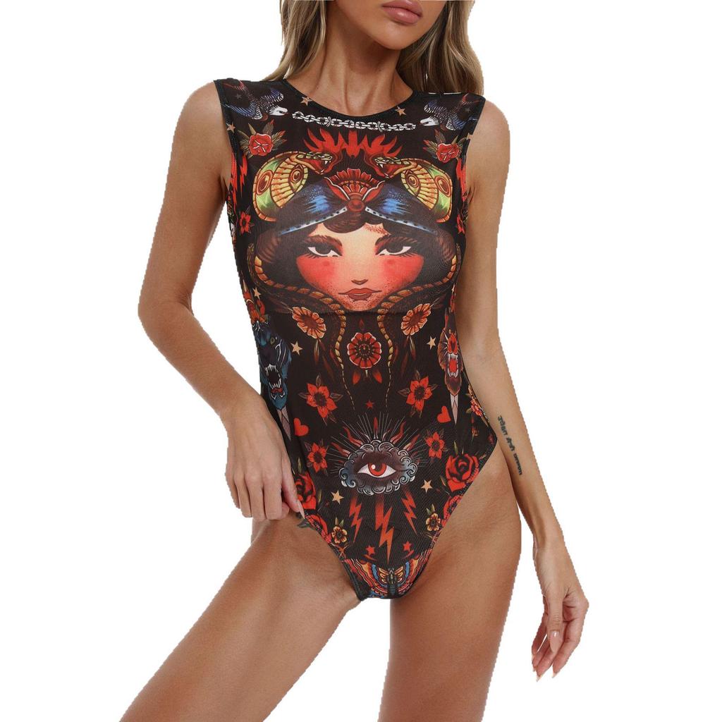 Женский многоцветный сетчатый купальник с длинным рукавом для защиты от солнца