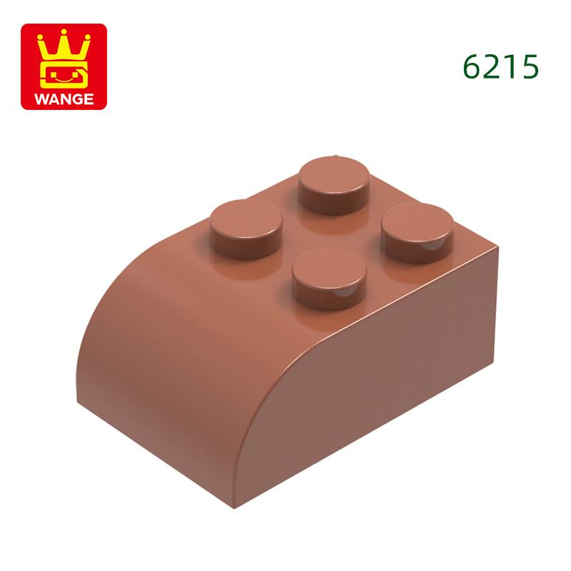 Нетоксичные 60 шт./лот 6215 2x3 Изогнутые строительные блоки Аксессуары Moc Совместимые с классическими кубиками Детские игрушки Конструктор Подарочная коробка