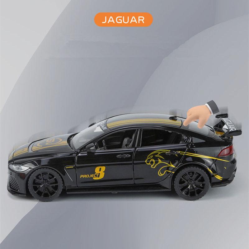 1/24 Jaguar XE SV Project8 Сплав Спортивный Автомобиль Модель Литьевой Металл Гоночный Автомобиль Модель Симуляция Звук Свет Коллекция Детская Игрушка Подарок