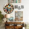 Versatile 30cm Round Wall Clock with Glass Surface and Decorative Metal Case