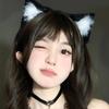Кошачьи ушки Уши для кошек животных Пушистые ушки Повязка для волос Аксессуары для костюмов Кошачий костюм Аксессуары для волос Товары для мероприятий Школьный фестиваль [Solxion] (Чернить &