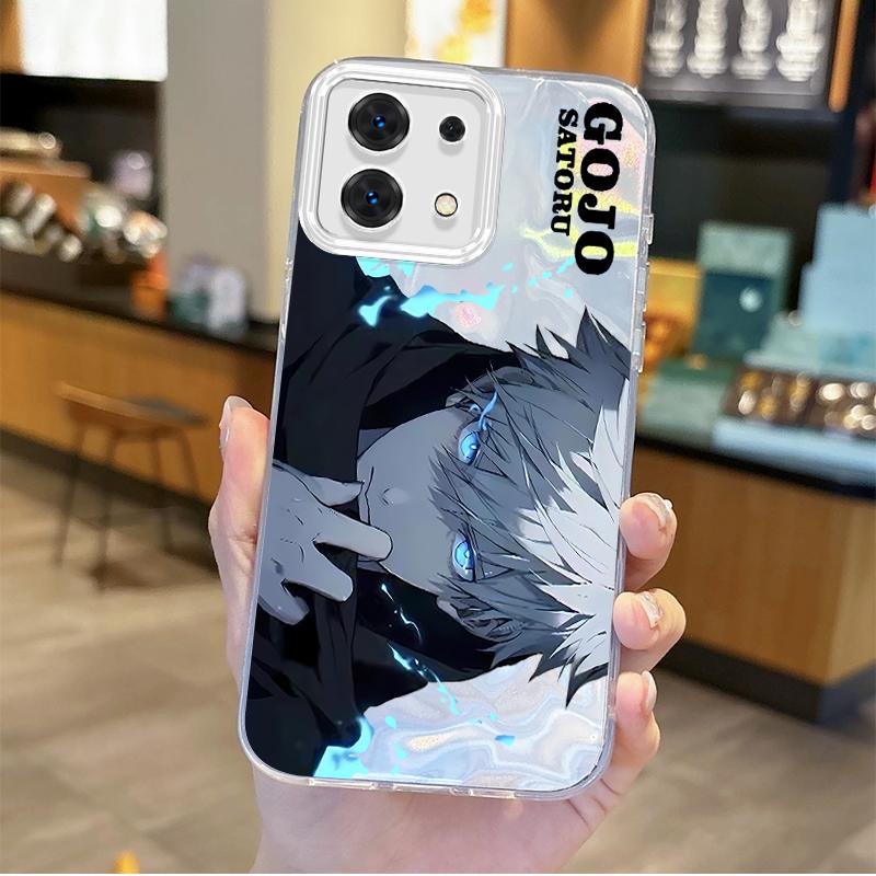 Чехол для телефона Jujutsu Kaisen Сатору Годжо Аниме Градиентный для Redmi Note13 12 11 10 9 ProPlus 13C 12C 10C 9C A2 A1 Жесткий Нескользящий Чехол