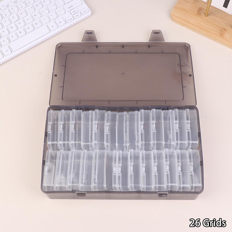 20/26Pcs Transparent Plastic Craft Storage Box Portable Multifunctional Storage Box For Jewelry Beads Diy Art Supplies