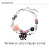 Y2K Pentagram Star Bangle Bow 2 Layer Hand Chain Exquisite Black Cat Heart Bracelet  Girl