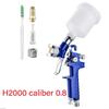 Mini Pneumatic Spray Gun H-2000 Professional 0.8/1.0mm Nozzle 125ml For Car Painting Repair Pneumatic Spray Gun Mini Spray Gun