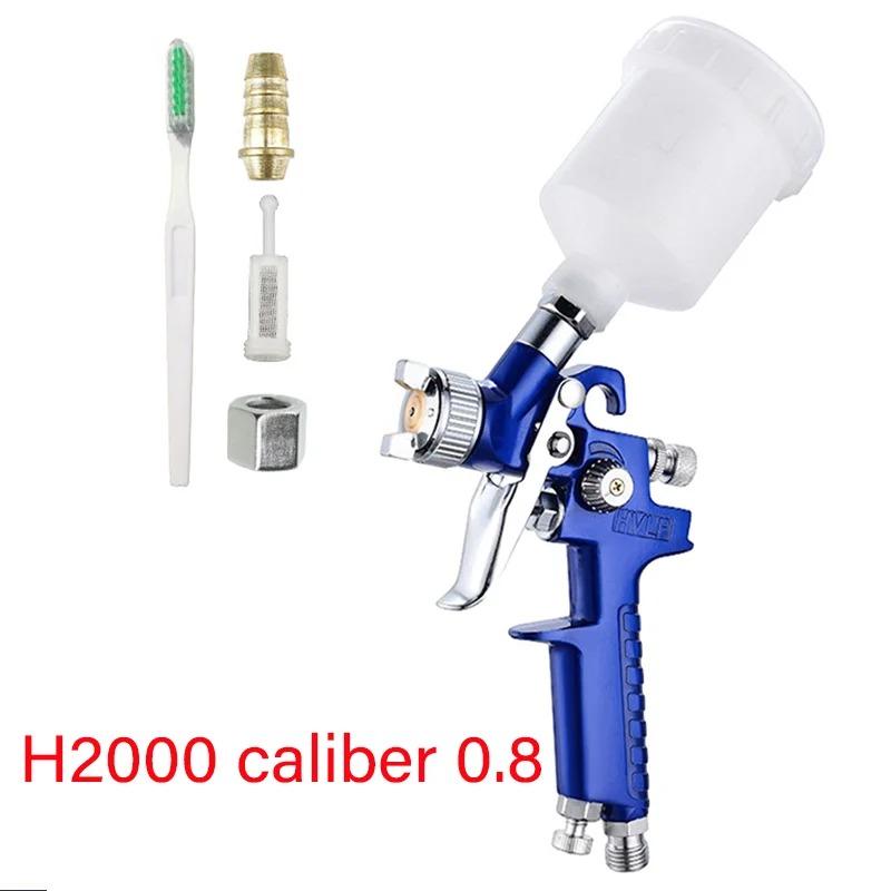 Mini Pneumatic Spray Gun H-2000 Professional 0.8/1.0mm Nozzle 125ml For Car Painting Repair Pneumatic Spray Gun Mini Spray Gun
