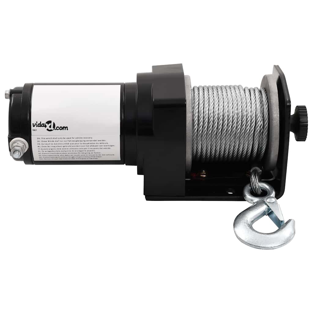 12 V Electric Winch 1360kg + Mounting Plate Remote Control