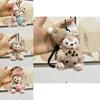 Adorable Fox Plush Doll Keychain For Girls Soft Pp Cotton Cute Stuffed Animal