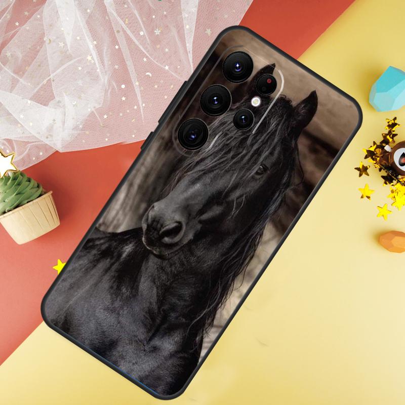 Красивый Черный Конь Чехол Для Samsung Galaxy S22 S23 S24 Ultra S8 S9 S10 Plus Note 10 20 Ultra S20 S21 FE Чехол