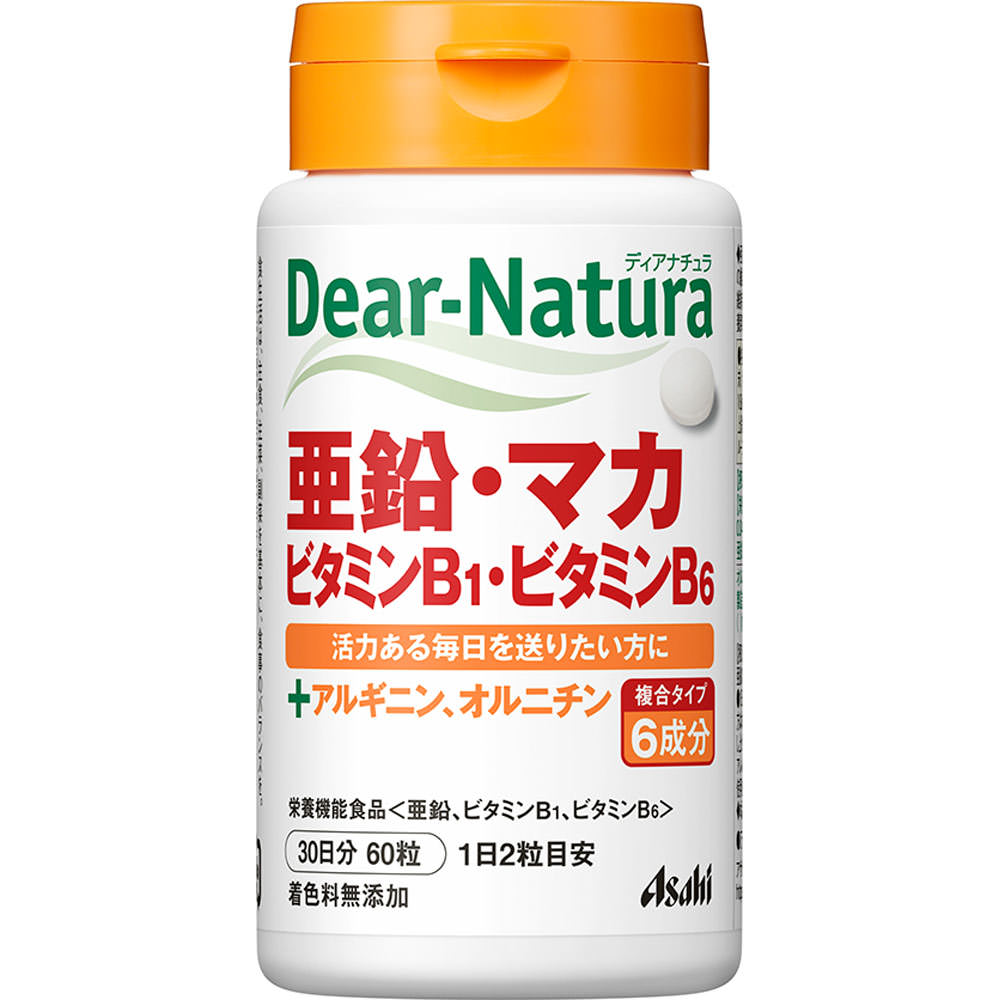 Asahi Dear-Natura Цинк, Мака, Витамины B1 и B6 60 капсул (30 дней) Другой (проверьте замки, очистители языка и т. д.) Минералы Другое (проверить замки, язык c