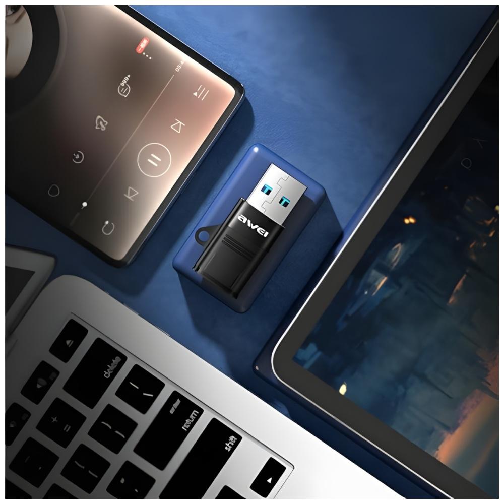 Adapter AWEI CL-13 USB-C/USB-A Czarny