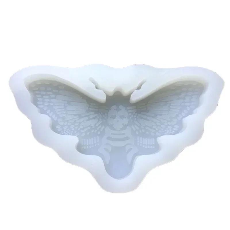 New Moth Keychain Epoxy Resin Mold Necklace Pendant Silicone Mould DIY Crafts Jewelry Casting Tool Drop Shipping