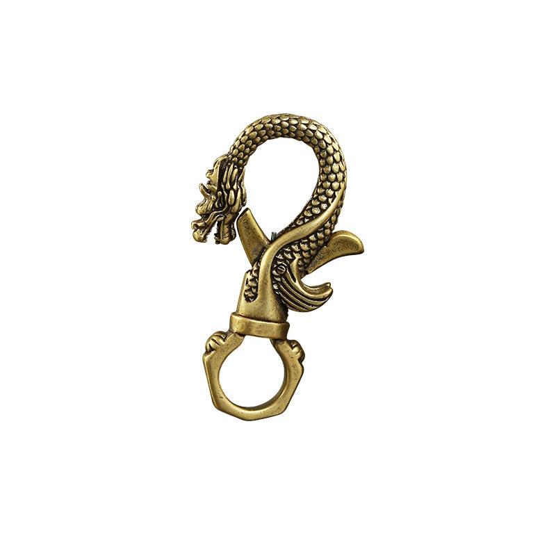 Новые винтажные медные фигурки дракона, маленькие украшения, ретро латунные автомобильные брелки с животными, украшения для офисного стола, аксессуары