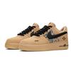 Nike Air Force 1 Коричневый с жаккардовым узором Коровья кожа Устойчивая к истиранию Легкие Низкие Кроссовки для скейтбординга Унисекс CJ9179-200(Team675-S-BOX)