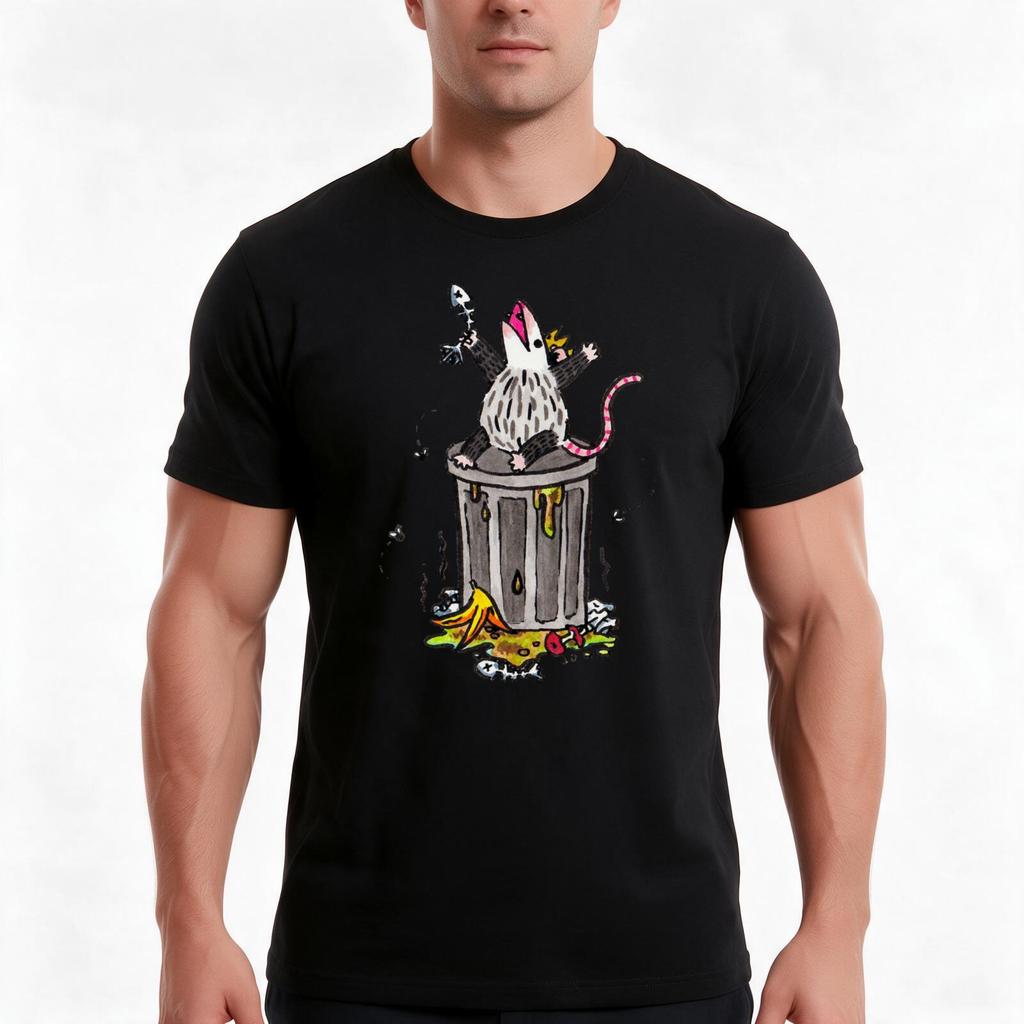 Trash King Tshirt Summer Casual Cotton Tee Oversized Streetwear Tops Vintage Graphic Print Loose Fit Short Sleeve