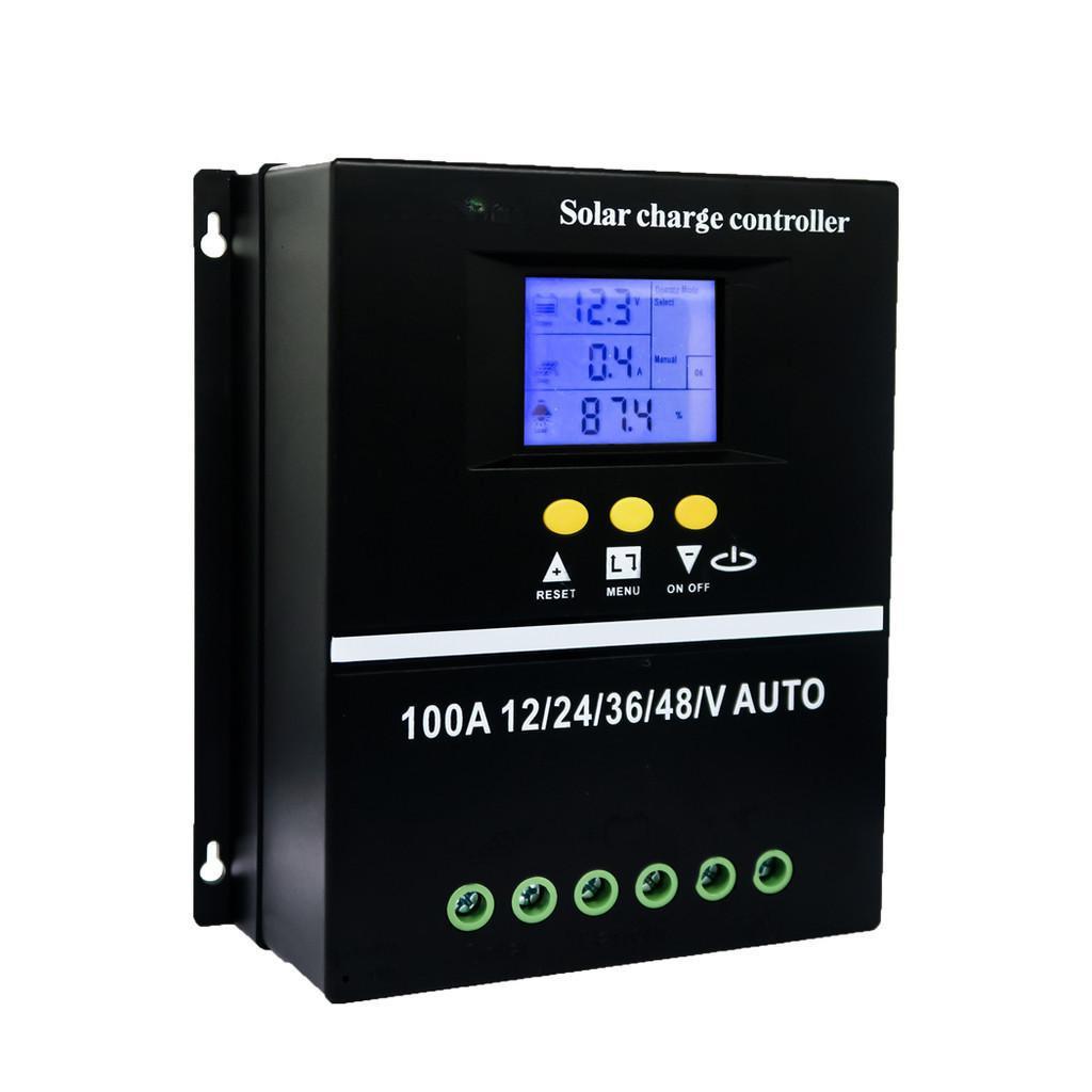 60A/80A/100A MPPT 12V/24V/36V/48V Контроллер заряда солнечных батарей Интеллектуальный регулятор для свинцово-кислотных/литиевых аккумуляторов