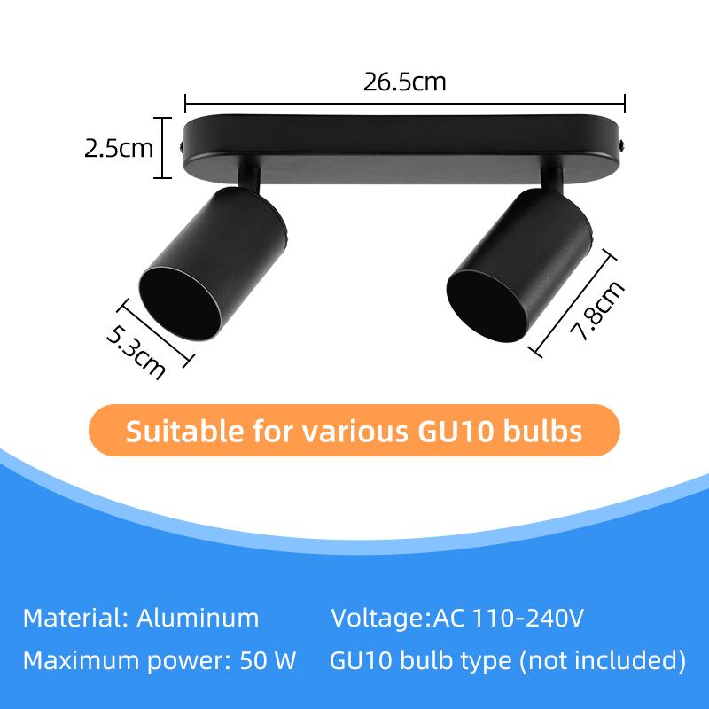 GU10 Ceiling Pendant Lamp Led Spot Lighting for Living Room Decor Kitchen Adjustable Angle Chandelier LED Track Ceiling Light