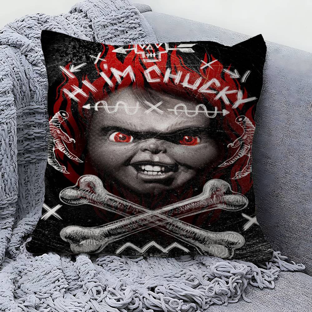 Классическая Подушка из Ужастика C-ChuckyS Подарки Мебель для Дома и Офиса Спальня Диван Автомобильная Подушка Чехол 45x45см