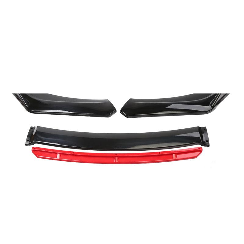 Universal Car Front Bumper Lip Body Kit Spoiler Splitter Diffuser Red Black Blue Canard Splitter ABS Plastic Auto Modification