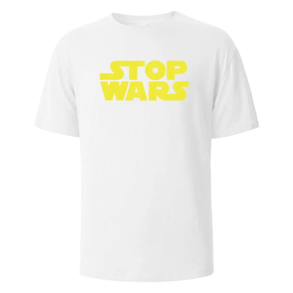 Stop Wars Printing Unisexs Kids Tshirt Street Casual Breathable Tees Cotton Funny Tops Street Oversized Tshirts For Unisex Unisex