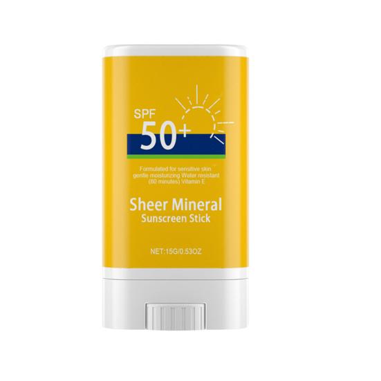 Солнцезащитный крем-карандаш с минеральным покрытием SPF 50 для лица и тела, 3,4 унции, защитный стержень для чувствительной кожи, некомедогенный, водостойкий солнцезащитный крем для ухода за кожей