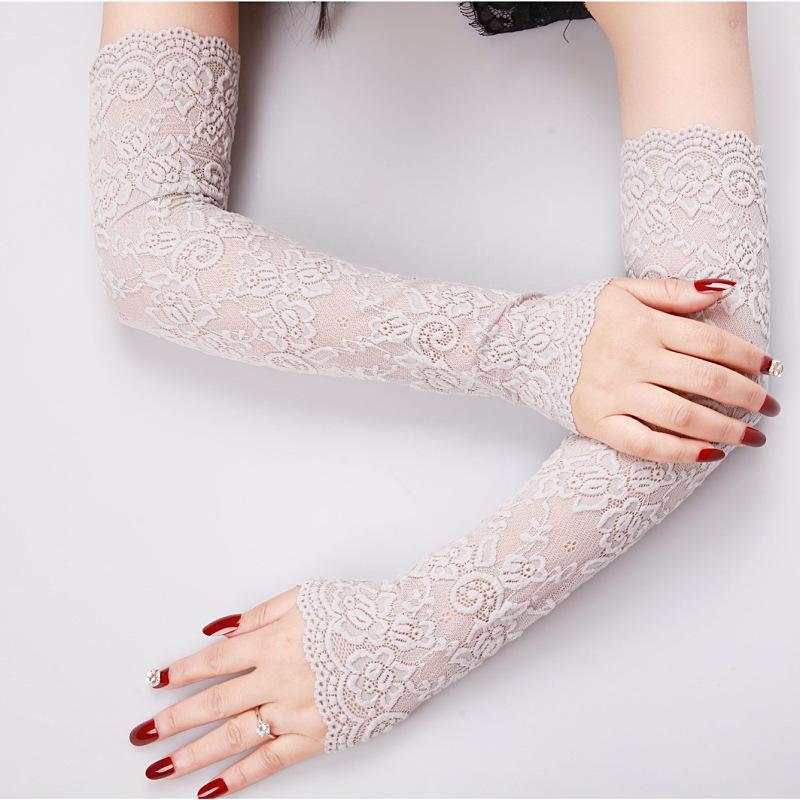 Summer Ice Silk Sleeves, Sunscreen Women's Gloves, UV Protection, Driving Dance, Long Arm Protection Sleeves