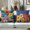 Colorful Floral Heart Patterned Decorative Cushion Covers Polyester pillowcase, sofa decorative cushion cov Headboard Pillow