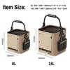 8L Collapsible Fishing Bucket Portable Fish Bucket Multifunctional EVA Water Containers with Mesh Lid, Handle and Rope