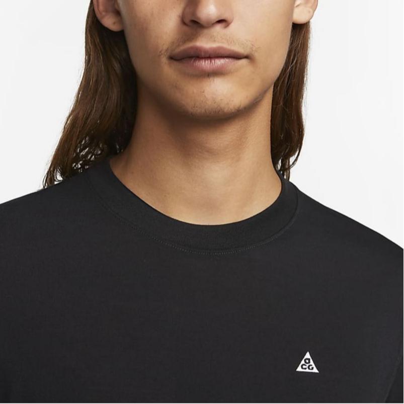 Nike Dri-FIT ACG Goat Rocks однотонный логотип с круглым вырезом, свободная футболка с длинными рукавами, мужские топы, черные DO9269-015