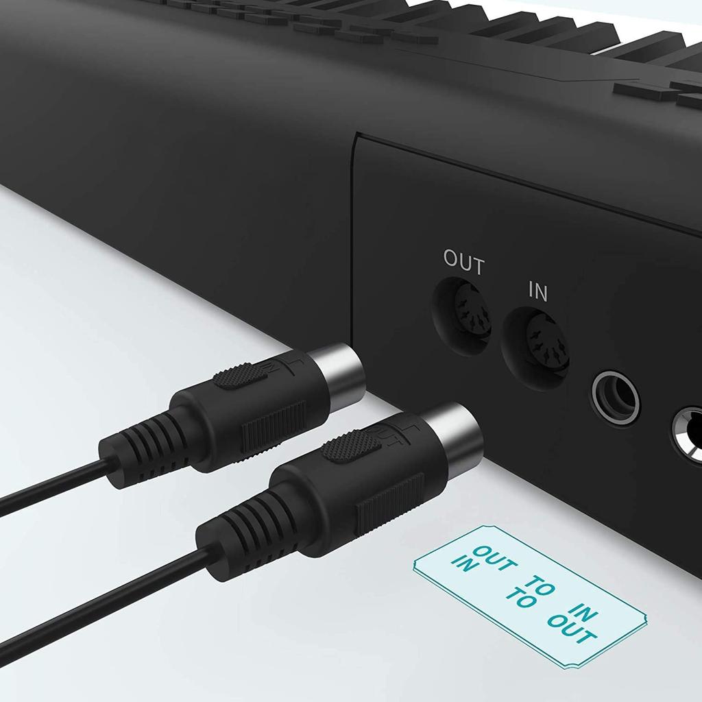 AKNPMHT Кабель MIDI DIN для MIDI DIN Папа-Папа Системный Инструмент Выход Сигнала для Выступлений 5-контактные Клавиатуры, 3,5 мм 3-полюсный (Синтезатор/Орган/Цифровой