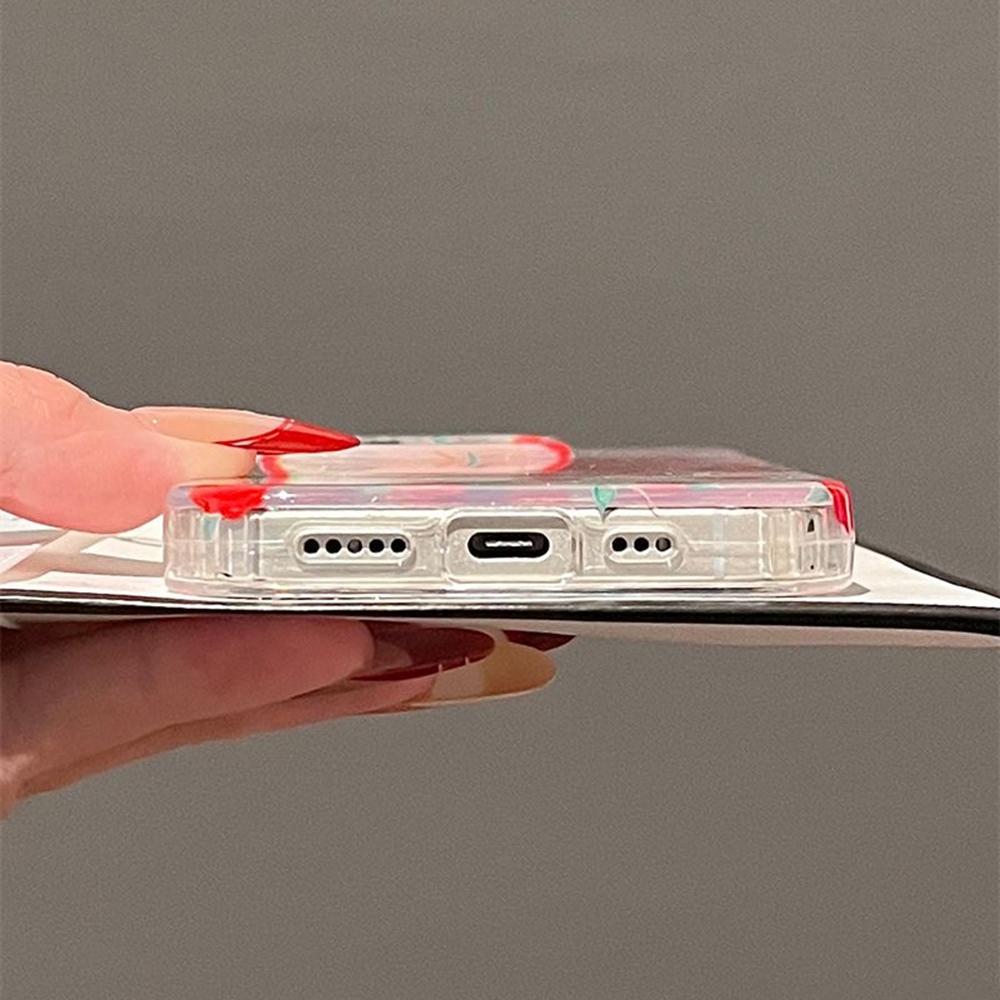 Iridescent Glossy Phone Case for iPhone 11 13 14 15 16 17 Pro 17 13 14 15 Pro Max High Quality Fantasy Floral Style Full Protection Shell