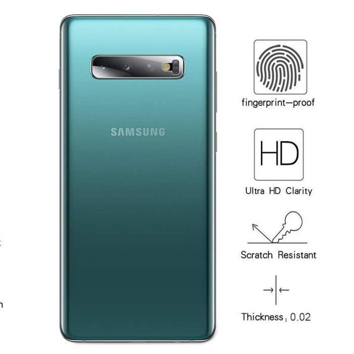 Lot de 3 Verres Trempé Protection Caméra pour Samsung Galaxy S10 - Film Protecteur Lentille Appareil Photo Arriere